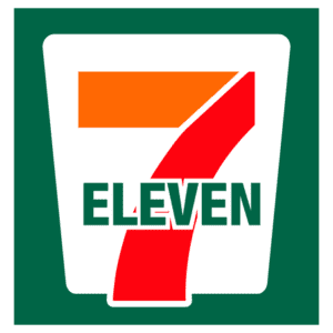 A logo of 7-eleven for the company.