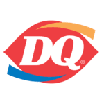 A logo of dairy queen for the company.